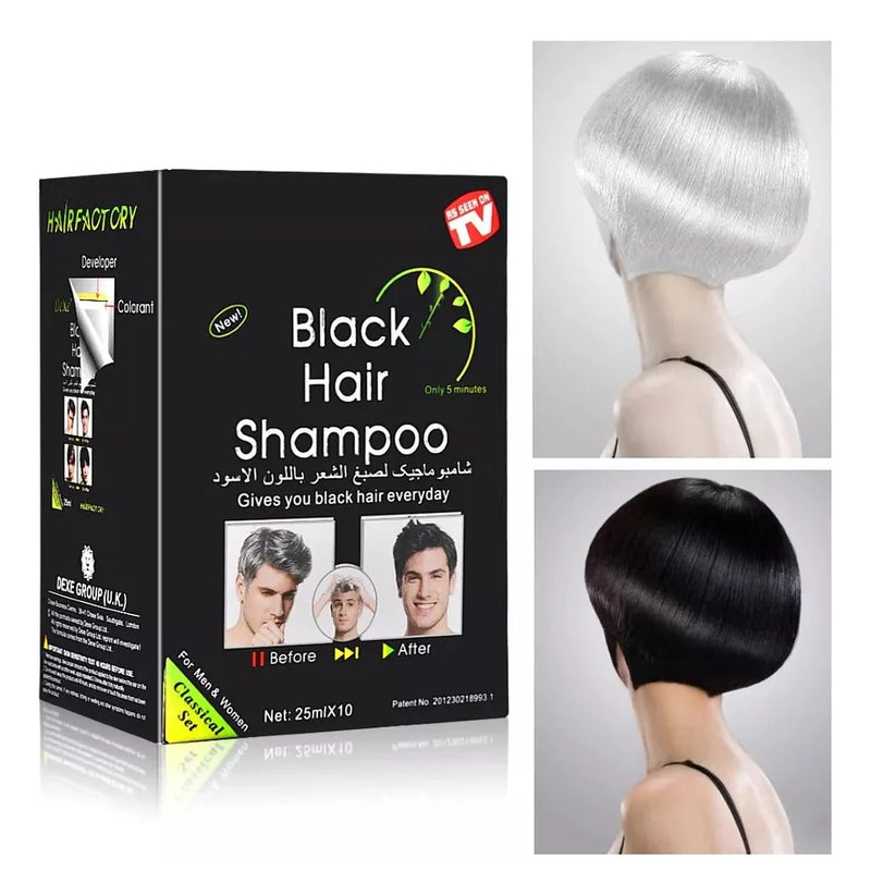 Shampoo Tinte Negro Black Hair x 10
