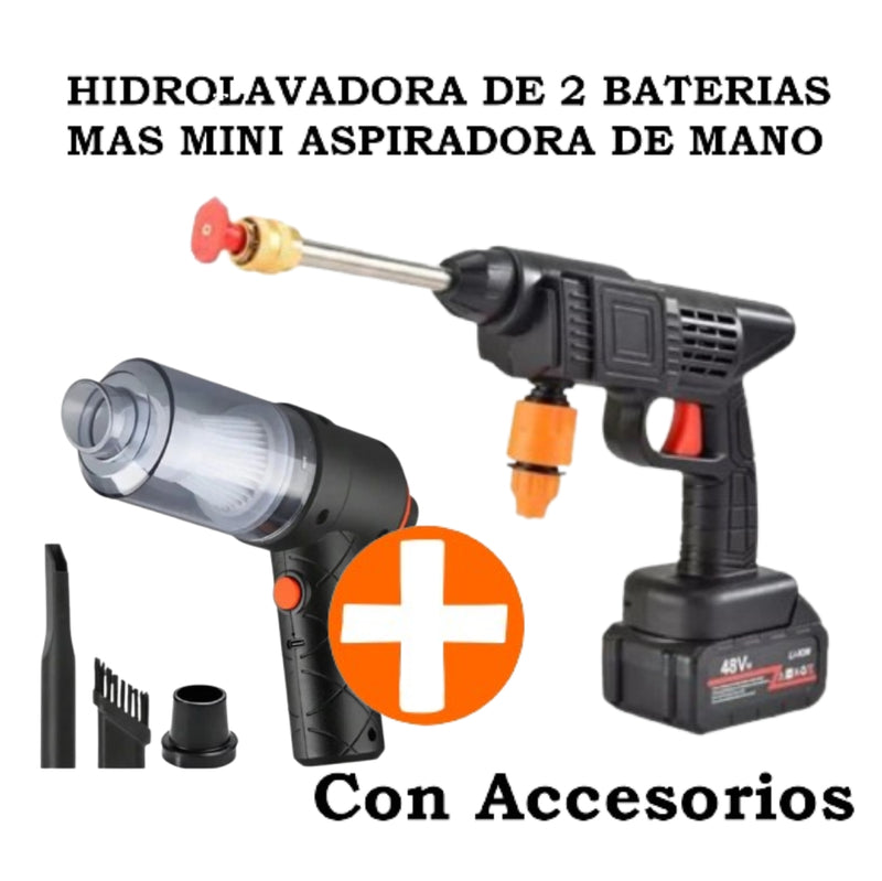 HIDROLAVADORA PORTATIL  (2) Baterías MAS MINI ASPIRADORA DE MANO