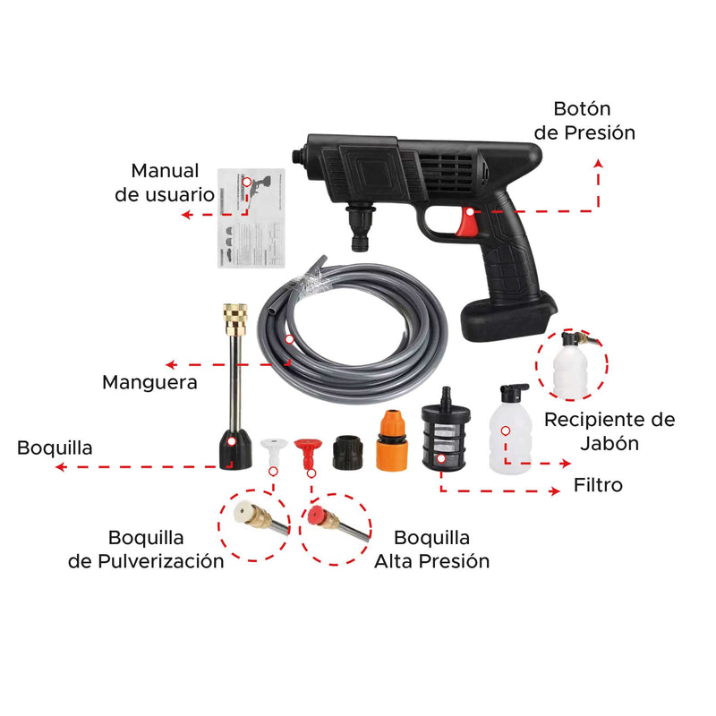 HIDROLAVADORA PORTATIL  (2) Baterías MAS MINI ASPIRADORA DE MANO